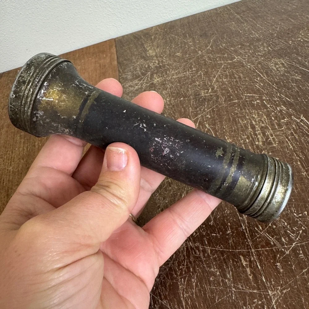 Burgess Made in USA Vintage‎ Metal Flashlight Glass Lens Untested